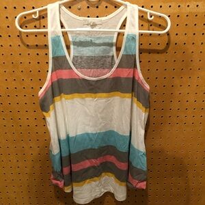Forever 21 Striped Flowy Tank Top